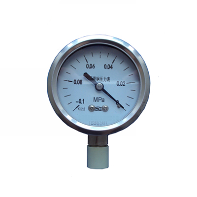 Stainless steel vacuum pressure gauge